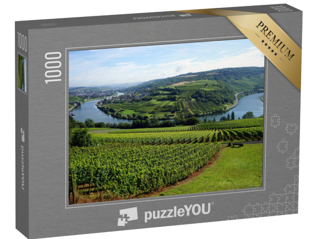 puzzle 1000 dílků „Údolí Mosely na hranicích mezi Německem a Lucemburskem“