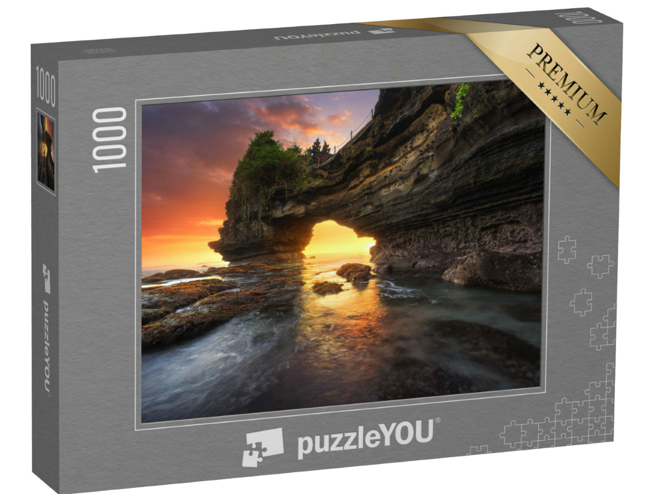 puzzle 1000 dílků „Západ slunce u Batu Bolong a Tanah Lot, Bali, Indonésie“
