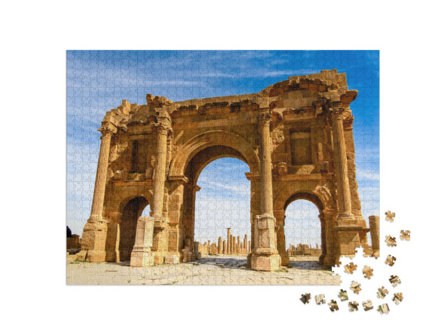 puzzle 1000 dílků „Zničené město Timgad v pohoří Aures v Alžírsku“