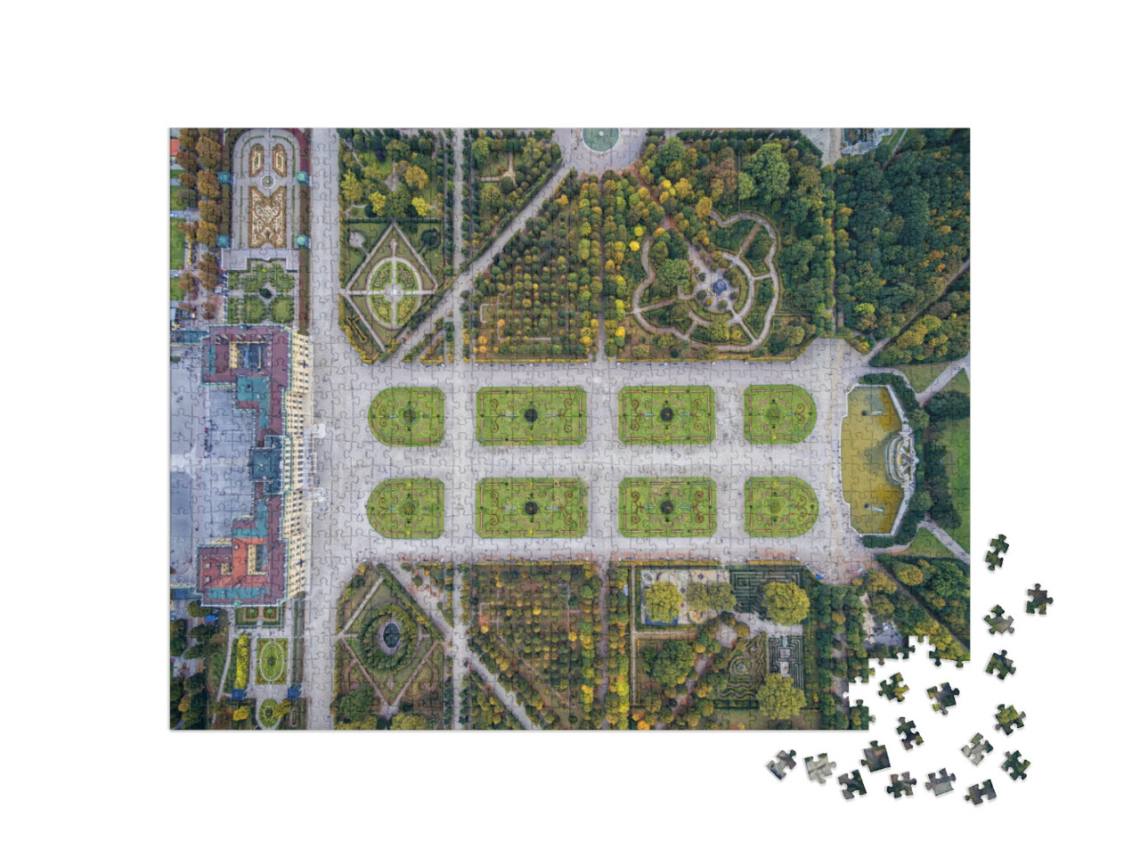 puzzle 1000 dílků „Zámek Schönbrunn se zahradou, Vídeň“