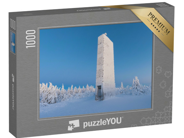 puzzle 1000 dílků „Rozhleda Velká Dešťná v zimě, Orlické hory, Česká republika“
