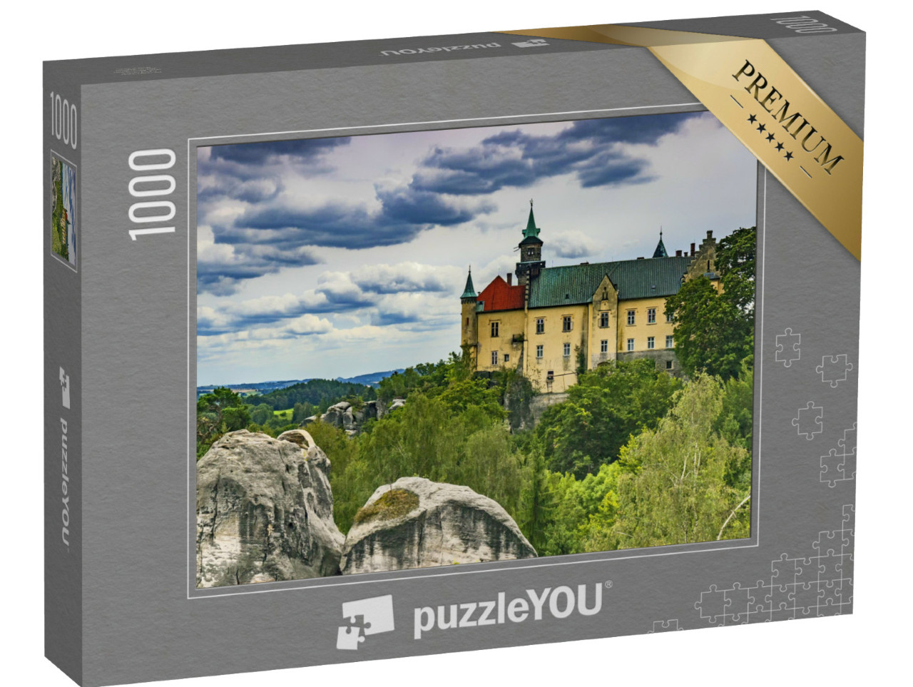 puzzle 1000 dílků „Zámek Hrubá Skála, Český ráj, Česká republika“