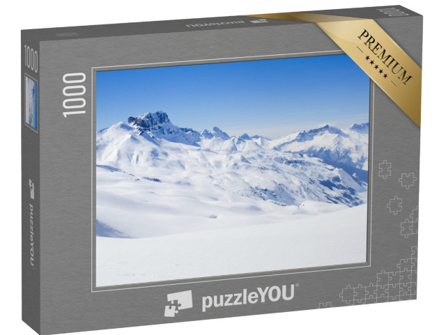 puzzle 1000 dílků „Zasněžený Acher Burgberg v zimě“