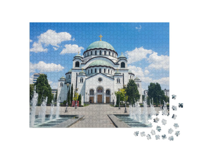 puzzle 1000 dílků „Kostel svatého Sávy v Bělehradě, Srbsko“