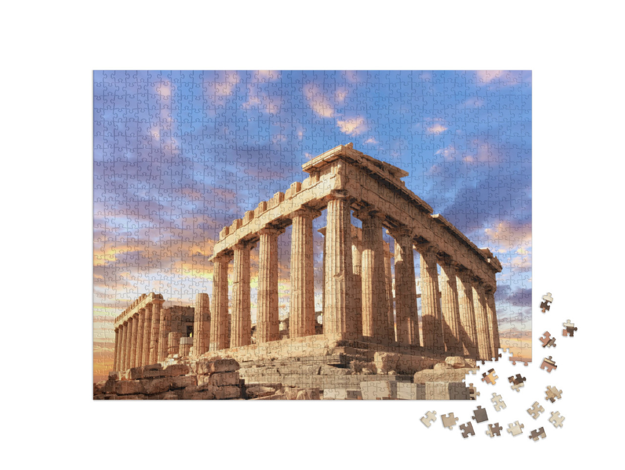 puzzle 1000 dílků „Úchvatný chrám Parthenon, Athény, Řecko“