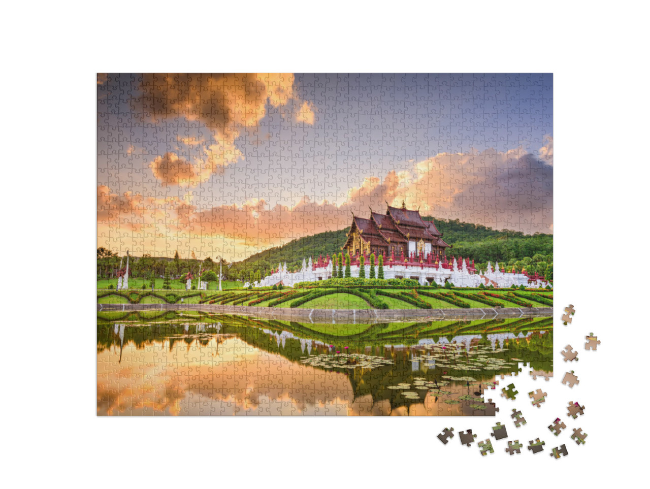 puzzle 1000 dílků „Royal Flora Ratchaphruek Park ,Chiang Mai, Thajsko“