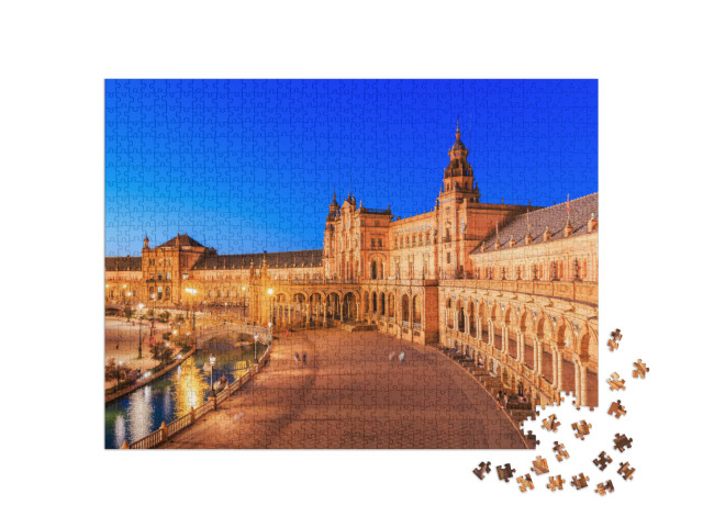 puzzle 1000 dílků „Sevilla, Španělsko, Plaza de España“