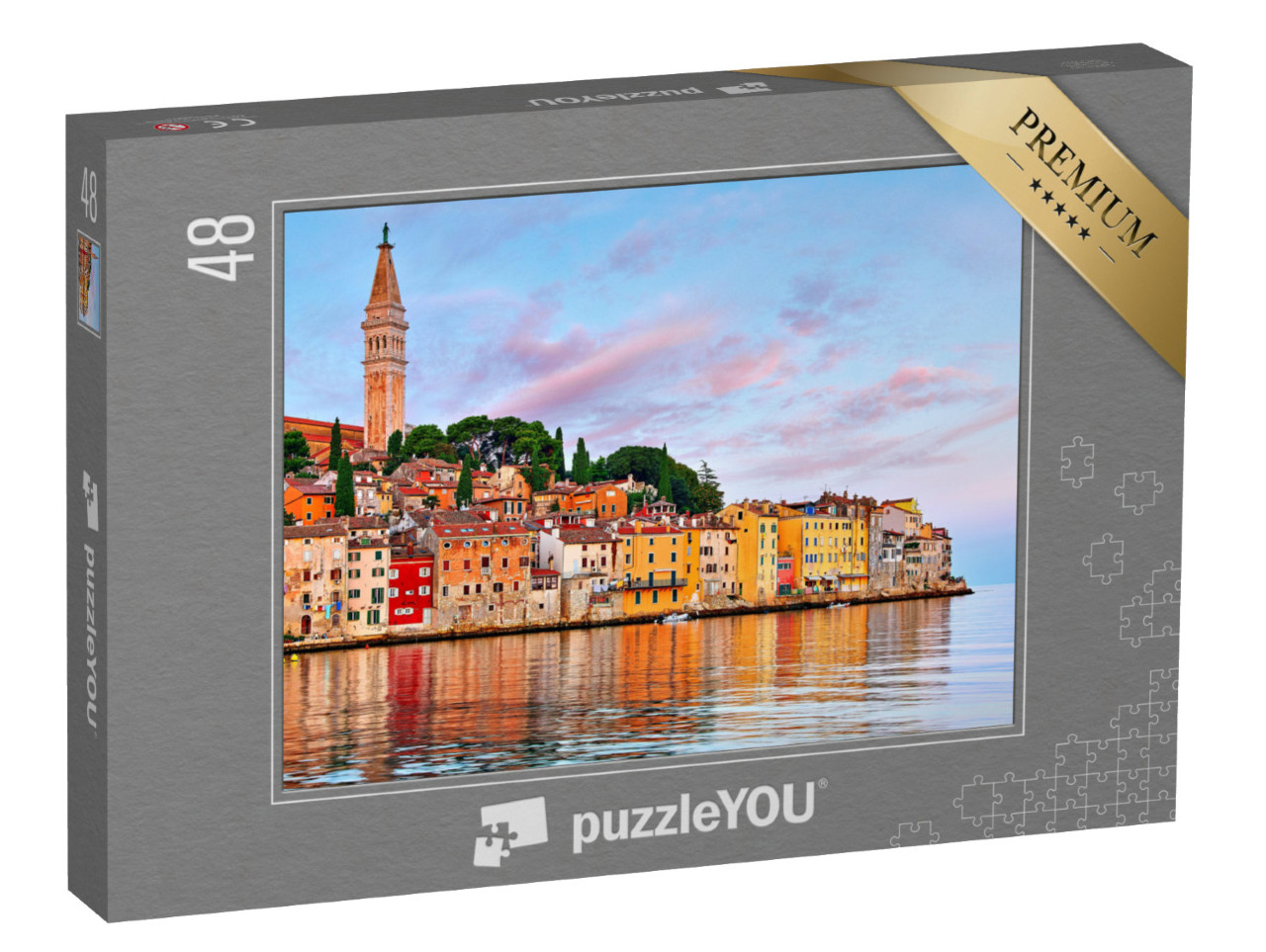 puzzle 48 dílků „Východ slunce nad Istrií a Rovinjem, Chorvatsko“