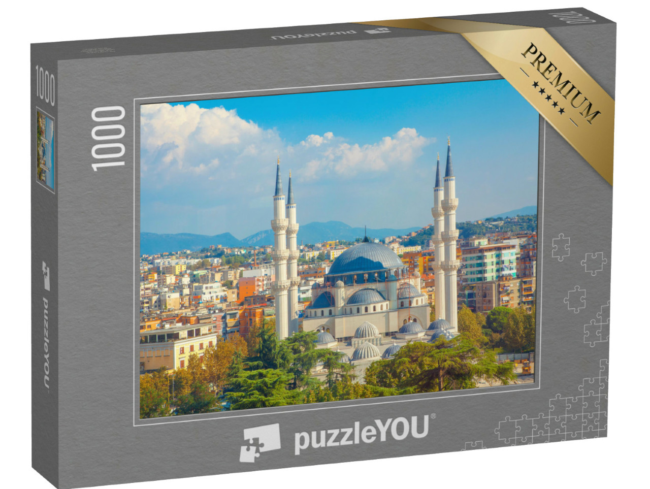 puzzle 1000 dílků „Tirana s největší mešitou v Albánii“
