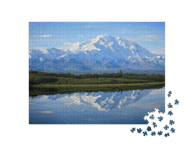 puzzle 1000 dílků „Pohled na horu Denali v národním parku Denali“