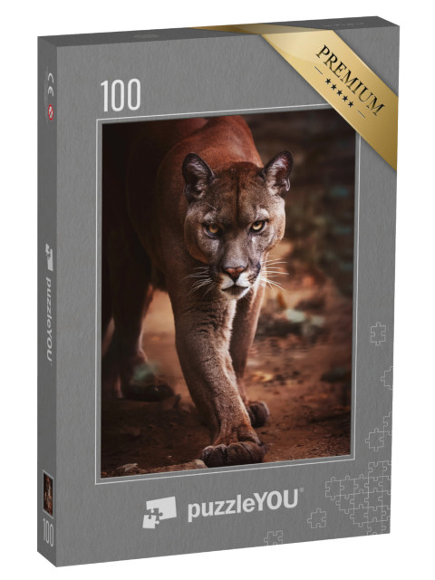 puzzle 100 dílků „Puma se k vám připlíží“
