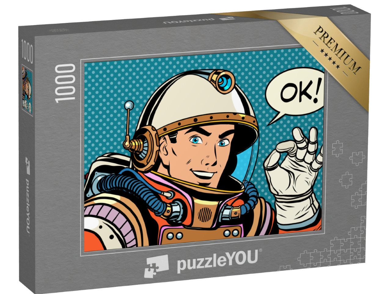 puzzle 1000 dílků „Astronaut dělá gesto OK“