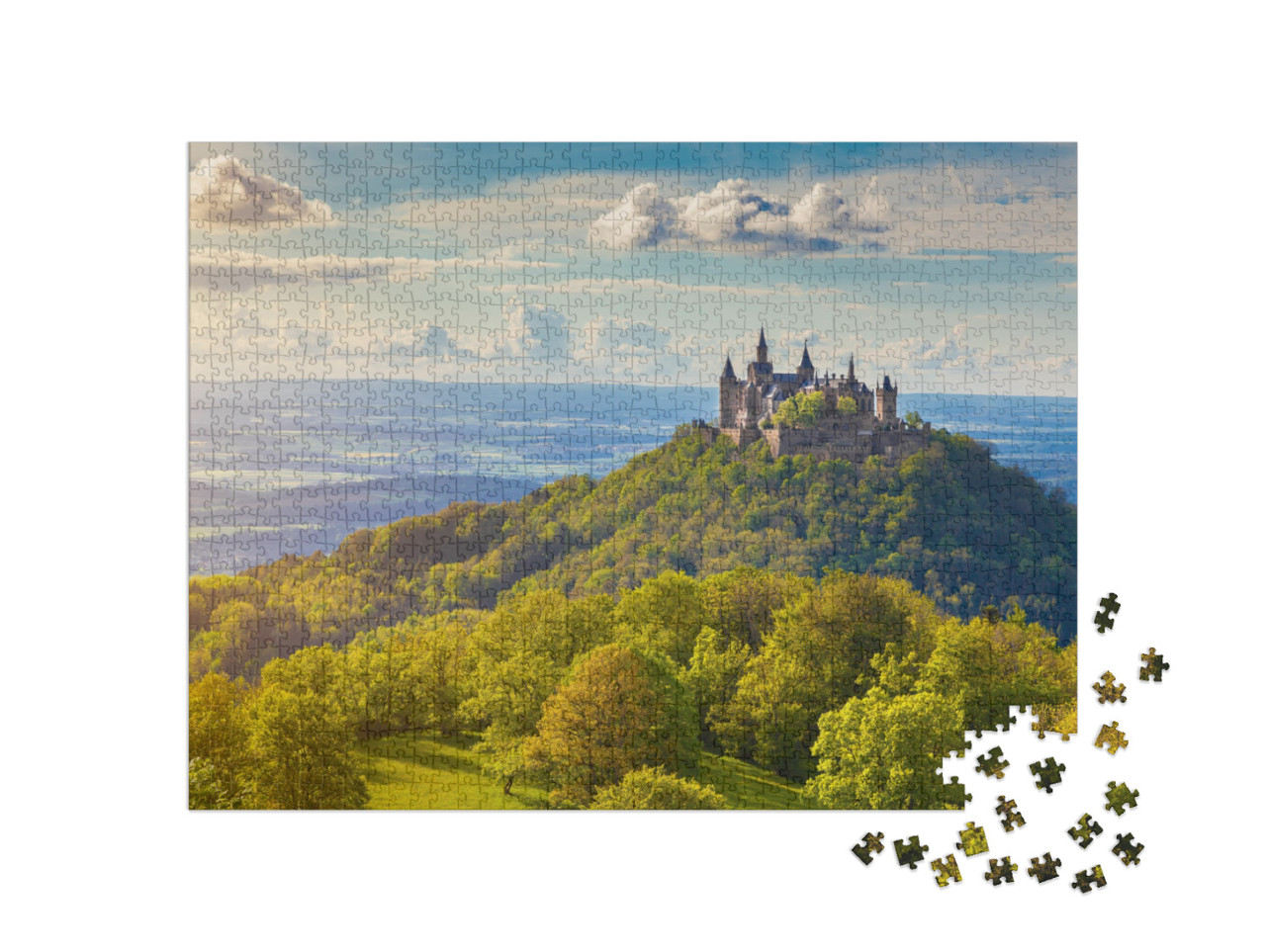 puzzle 1000 dílků „Zámek Hohenzollern, Bádensko-Württembersko, Německo“