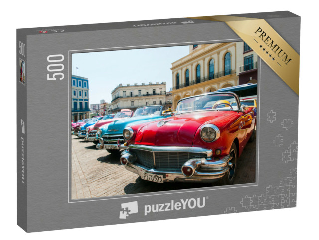 puzzle 500 dílků „Historické auto, Havana, Kuba“