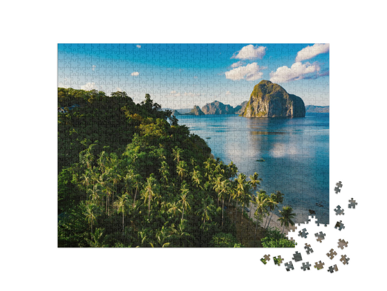 puzzle 1000 dílků „Pláž Las Cabanas, provincie Palawan, Filipíny“