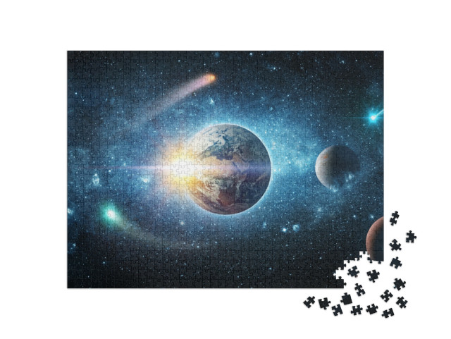 puzzle 1000 dílků „Kosmické panorama vesmíru“
