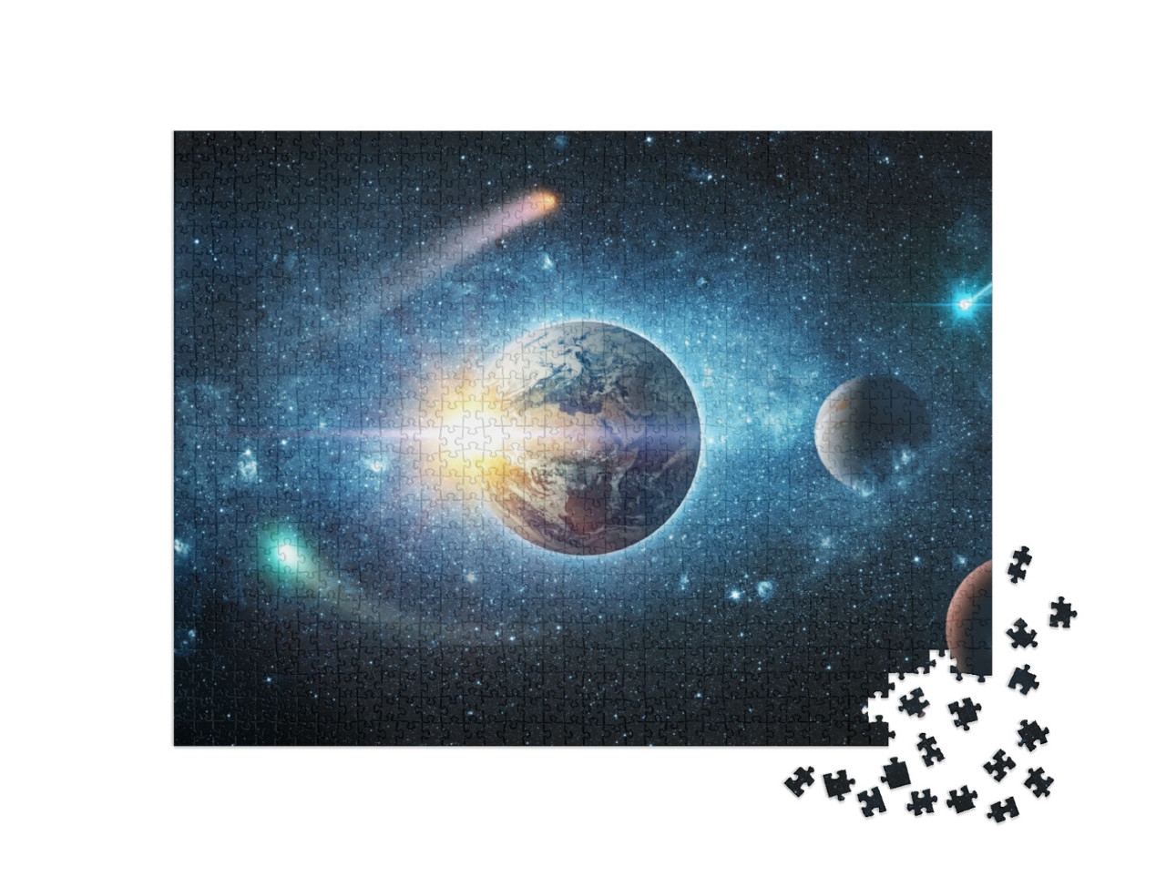 puzzle 1000 dílků „Kosmické panorama vesmíru“