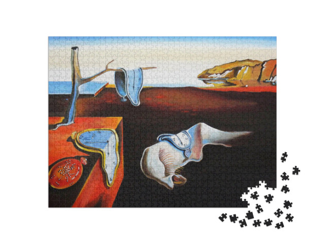 puzzle 1000 dílků „Olejomalba, Salvador Dalí: Ubíhající čas“