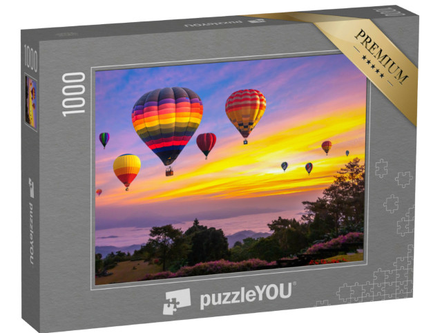 puzzle 1000 dílků „Horkovzdušné balóny nad Chiang Mai, Thajsko“