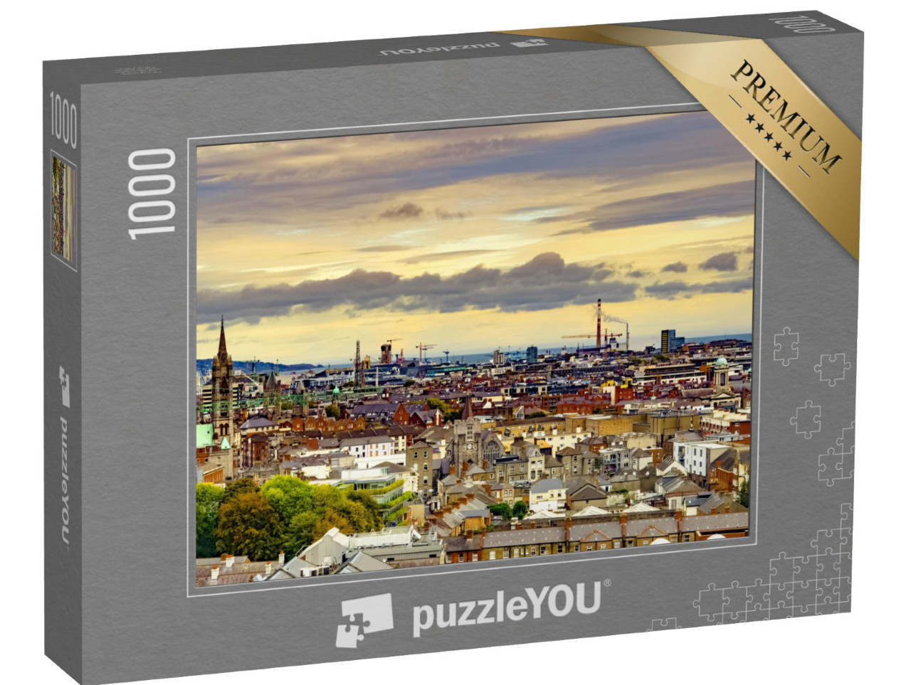 puzzle 1000 dílků „Panorama Dublinu, hlavního města Irska“