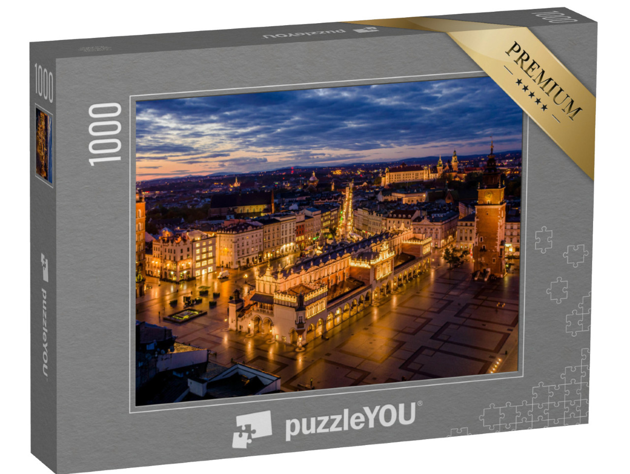 puzzle 1000 dílků „Hlavní náměstí v Krakově, Polsko“