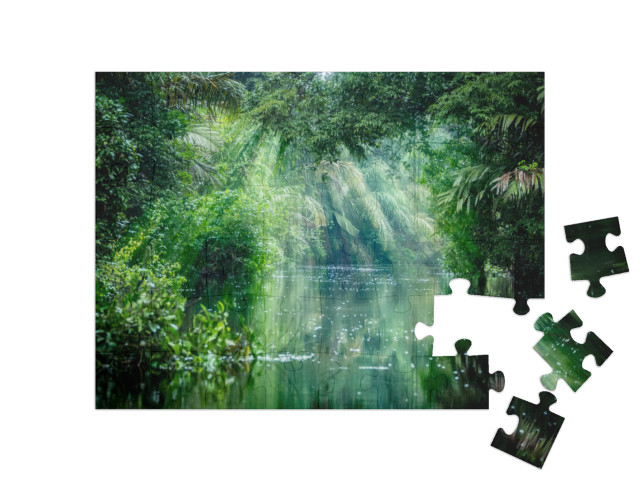 puzzle 48 dílků „Národní park Tortuguero, Kostarika“