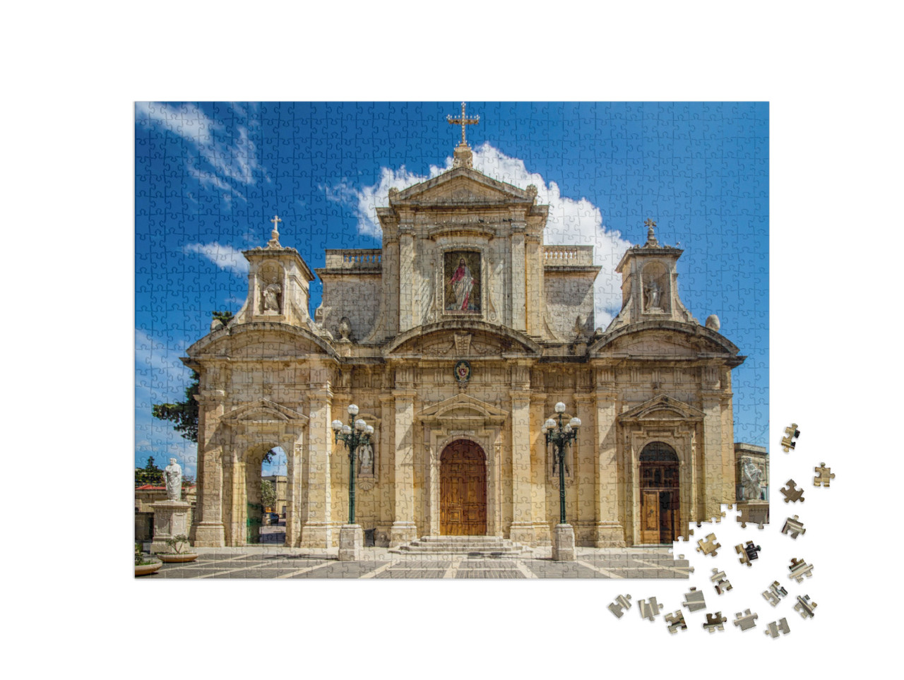 puzzle 1000 dílků „Fotografie kostela Malta Rabat“