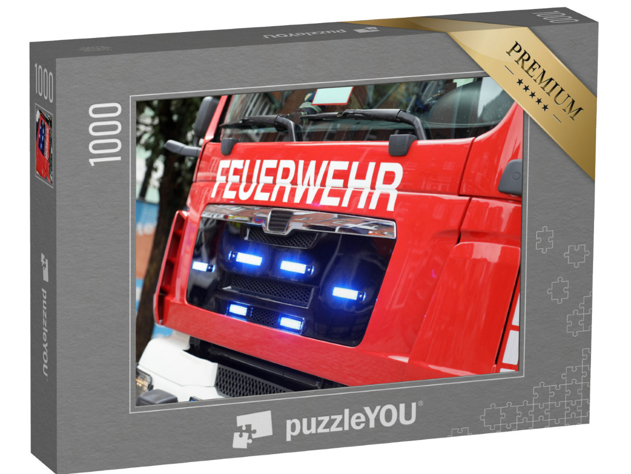 puzzle 1000 dílků „Německý hasičský vůz v akci“