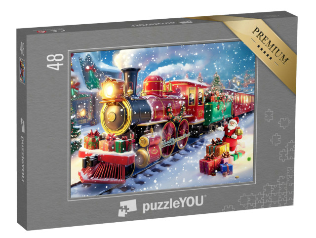 puzzle 48 dílků „Polární expres přiveze spoustu dárků“