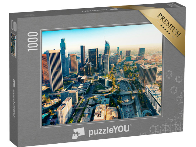 puzzle 1000 dílků „Centrum Los Angeles při západu slunce“
