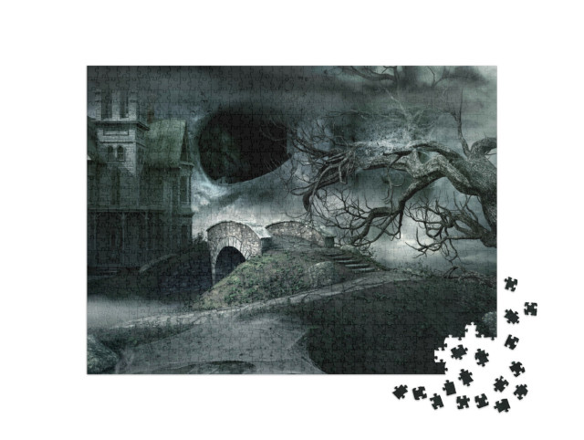 puzzle 1000 dílků „Opuštěný dům“