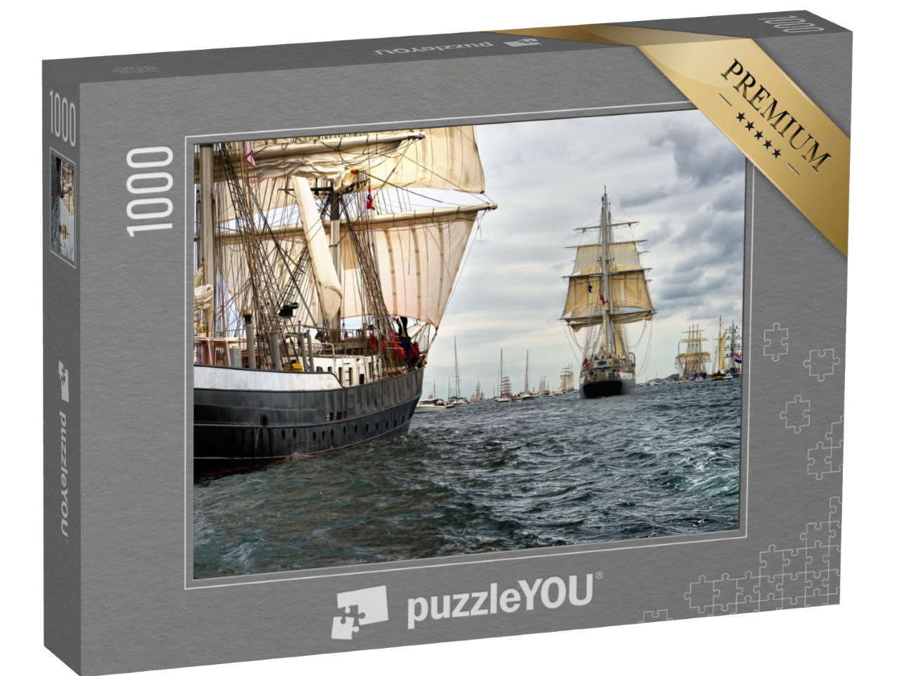 puzzle 1000 dílků „Působivá regata plachetnic“