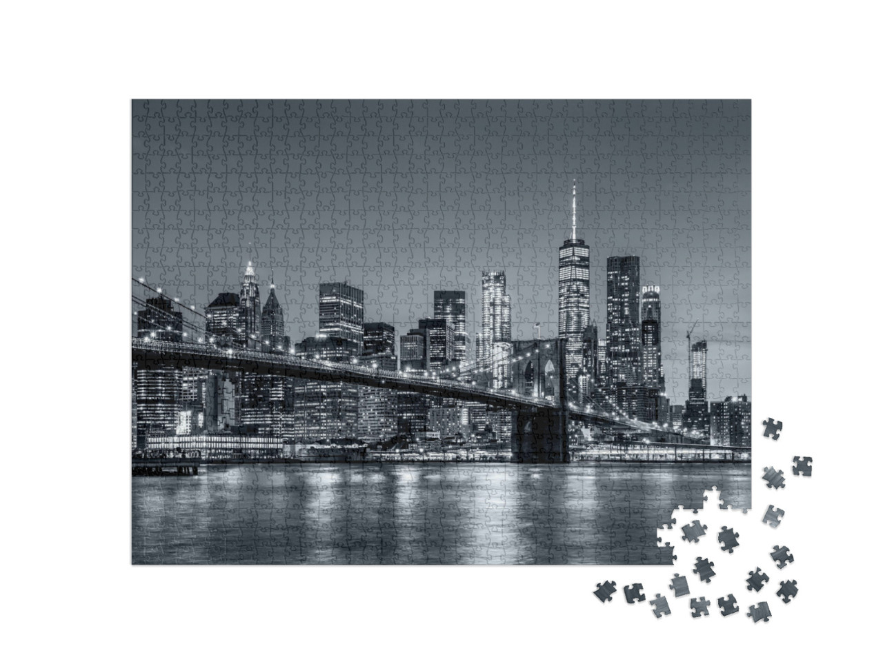 puzzle 1000 dílků „New York: panorama Manhattanu“