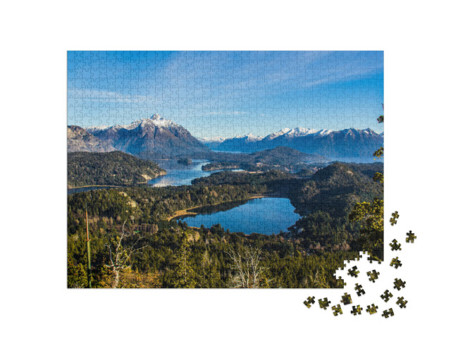 puzzle 1000 dílků „Pohled na jezero Nahuel Huapi u Bariloche, Argentina“
