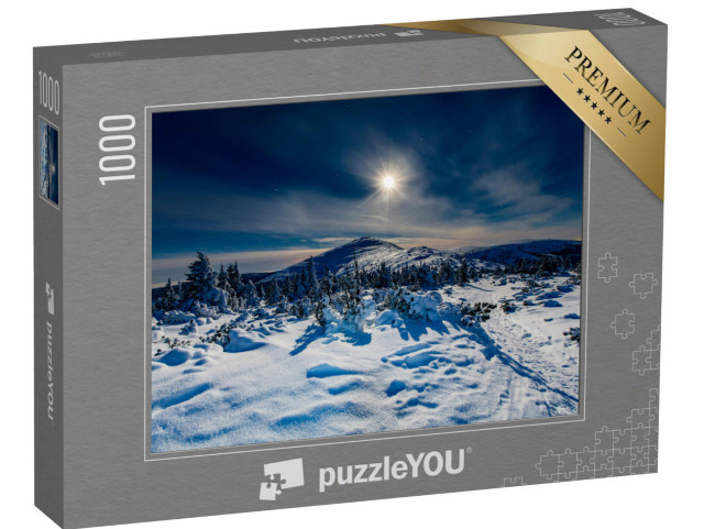 puzzle 1000 dílků „Výhled na Sněžku v zimě, Krkonoše, Česká republika“