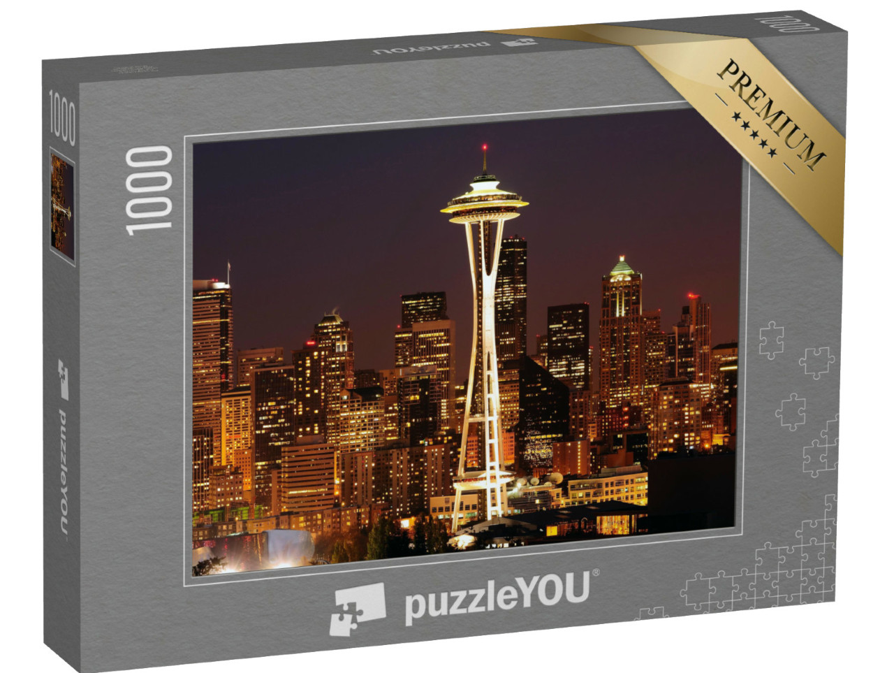 puzzle 1000 dílků „Noční Seattle“