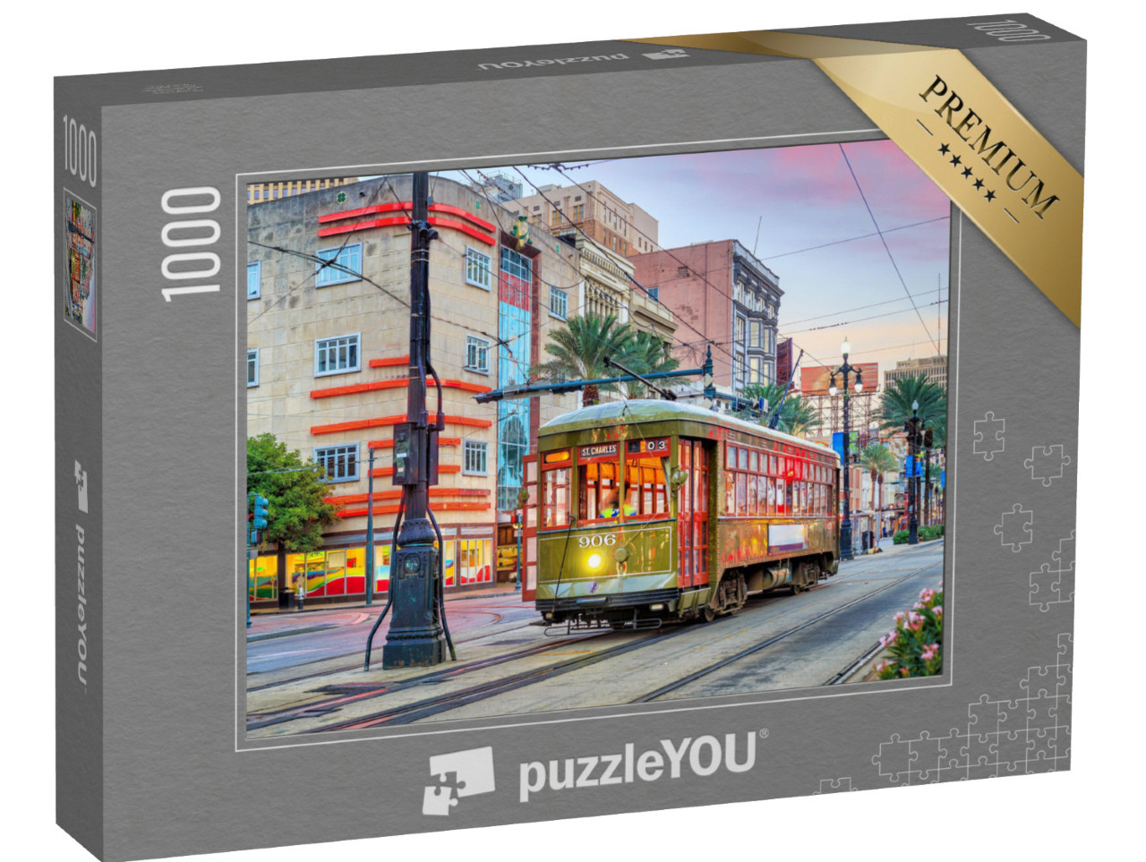 puzzle 1000 dílků „Tramvaj v centru New Orleans, USA“