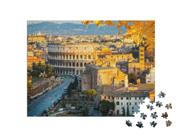 puzzle 500 dílků „Působivé Koloseum v Římě, Itálie“