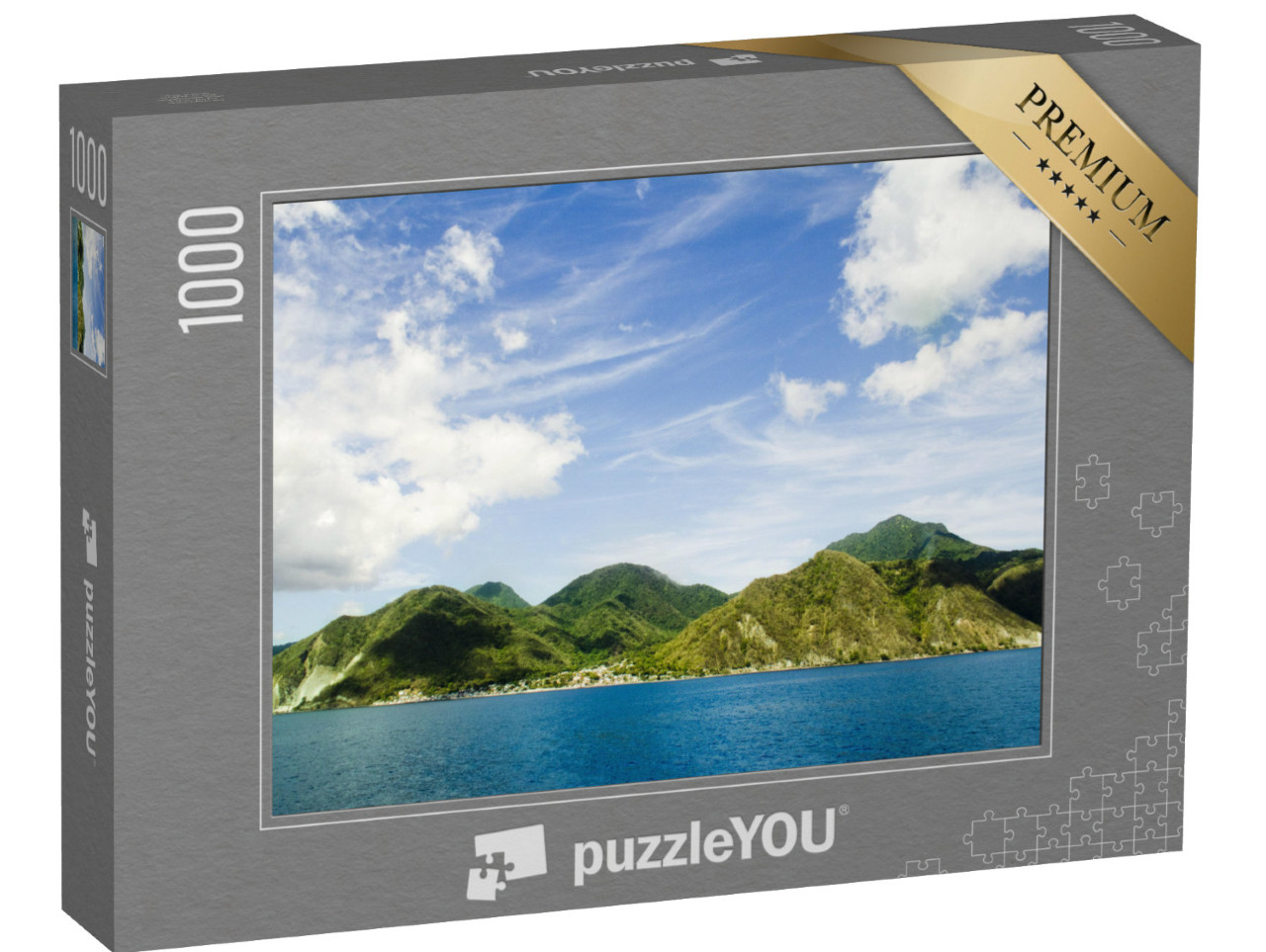 puzzle 1000 dílků „Zelený ostrov Dominika, Karibské moře“