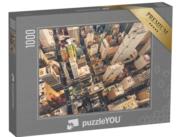puzzle 1000 dílků „Letecký pohled na Manhattan s výhledem na katedrálu svatého Patrika“