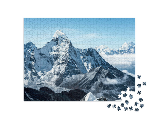 puzzle 1000 dílků „Sněžné hory v nepálském Himálaji“
