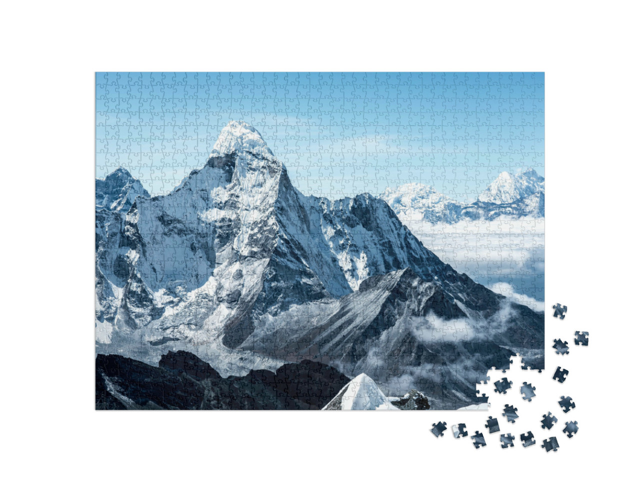 puzzle 1000 dílků „Sněžné hory v nepálském Himálaji“
