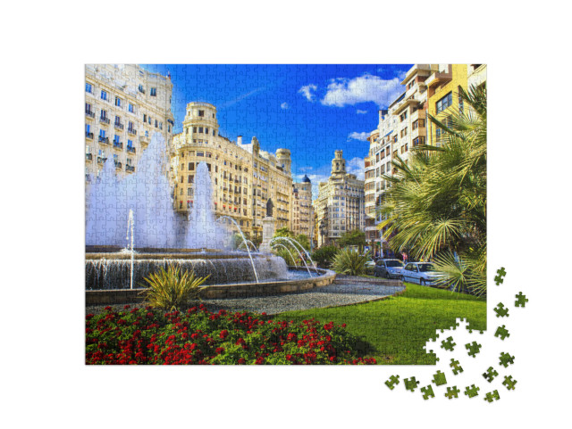 puzzle 1000 dílků „Valencie, Plaza del Ayuntamiento, Španělsko“