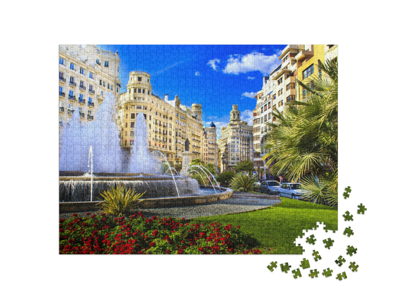 puzzle 1000 dílků „Valencie, Plaza del Ayuntamiento, Španělsko“