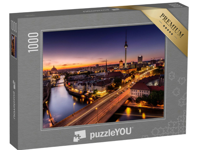 puzzle 1000 dílků „Berlín krátce po západu slunce, Německo“