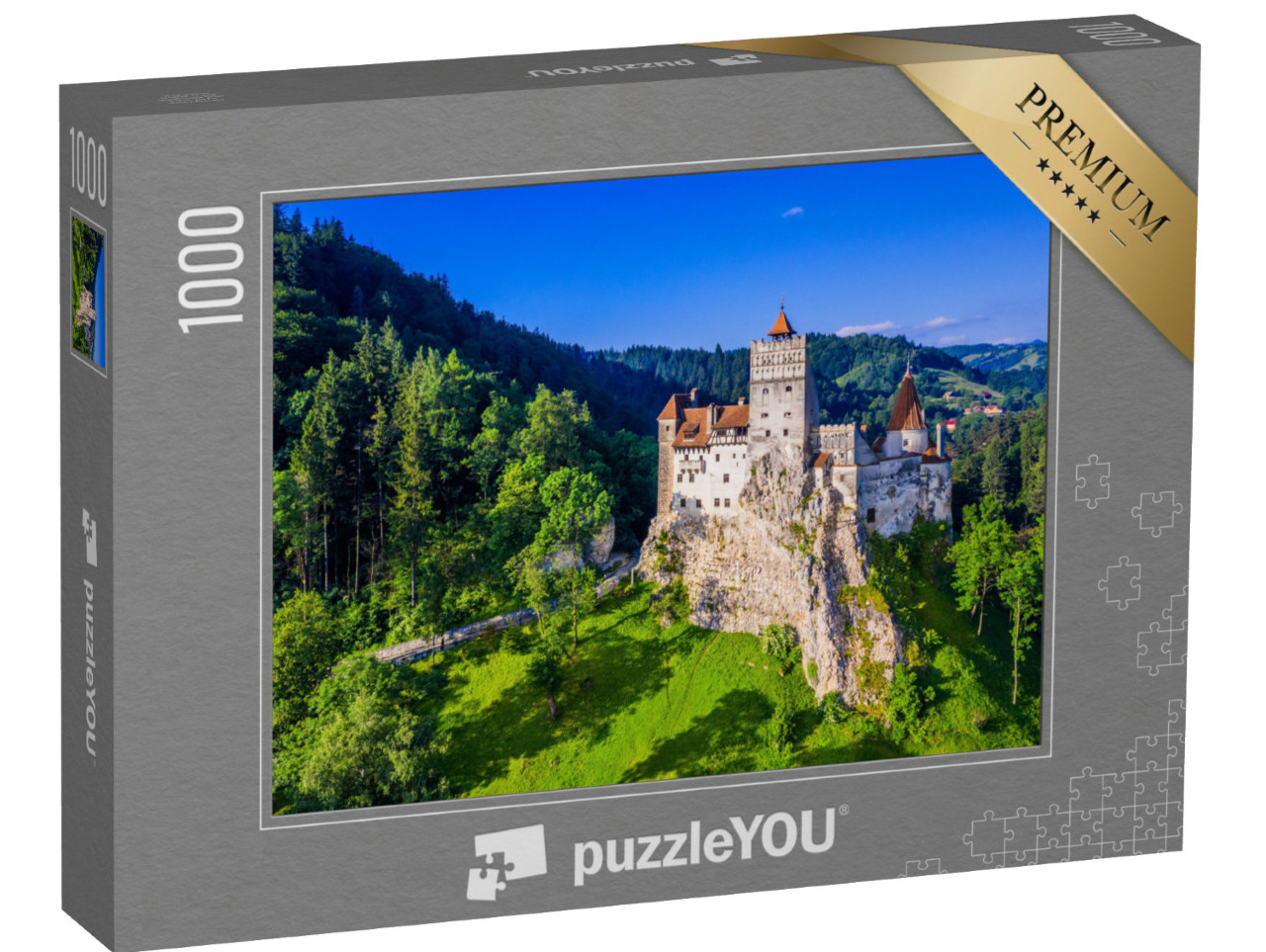 puzzle 1000 dílků „Hrad Bran, známý díky mýtu o Drákulovi, Rumunsko“