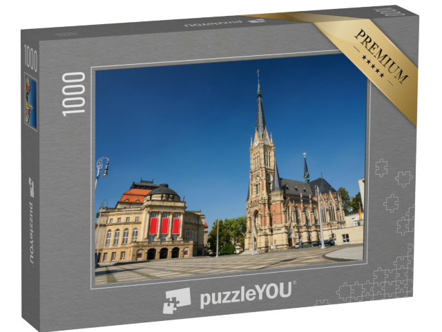 puzzle 1000 dílků „Divadelní náměstí s operou v Chemnitz, Německo“