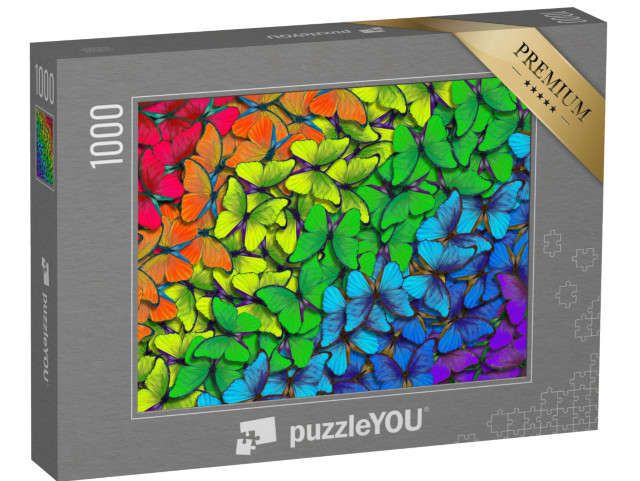 puzzle 1000 dílků „Barvy duhy jako vzor“