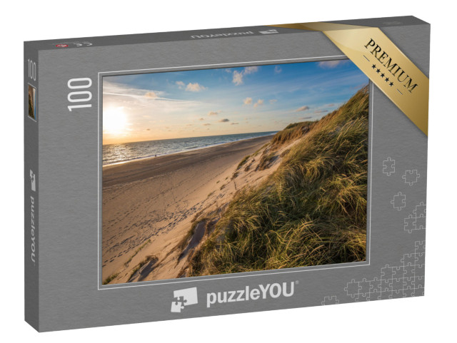 puzzle 100 dílků „Pláž Severního moře, pobřeží Jutska, Dánsko“