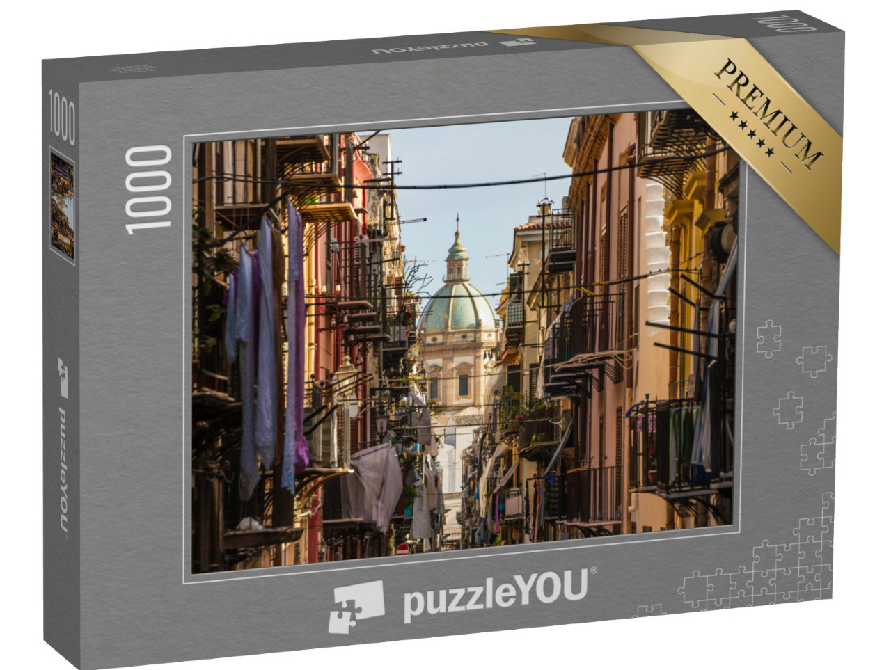 puzzle 1000 dílků „Kostel San Matteo v centru Palerma, Itálie“